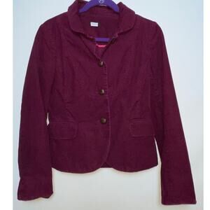 J. Crew Y2K Corduroy Bella Mulled Wine Cotton Jacket - Size 4 - Cute with Jeans!